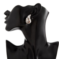 Thumbnail for Trendy Silver Tone Leopard Waterdrop Stud Earrings - ArtGalleryZen