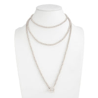 Thumbnail for Trendy Waterdrop Pendant Beaded Long Chain Necklace - ArtGalleryZen