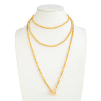 Thumbnail for Trendy Waterdrop Pendant Beaded Long Chain Necklace - ArtGalleryZen