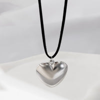 Thumbnail for Velvet Cord String Heart Pendant Necklace - ArtGalleryZen