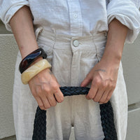 Thumbnail for Vintage Square Resin Bangle Bracelet - ArtGalleryZen