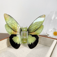 Thumbnail for Vivid Green Butterfly Acrylic Hair Claw Hair Clip - ArtGalleryZen