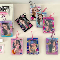 Thumbnail for Y2K Lucky Club Double Window Kpop Keychain Acrylic Photocard Holder - ArtGalleryZen