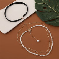 Thumbnail for Bohemian Layered Beaded Pearl Elastic Thigh Leg Chain - ArtGalleryZen
