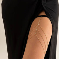 Thumbnail for Bohemian Layered Rhinestone Inlaid Elastic Saturn Thigh Leg Chain - ArtGalleryZen