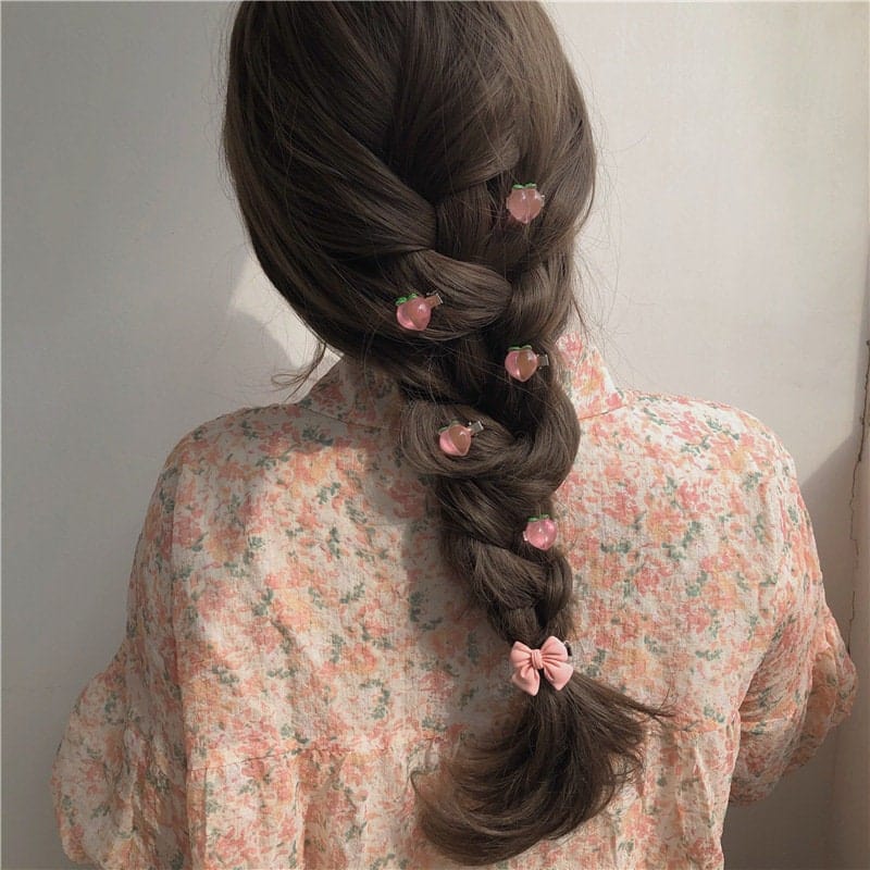 Chic 5 Pieces Pink Hair Clips Set - ArtGalleryZen