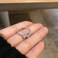 Thumbnail for Chic Adjustable Crystal Bowknot Ring - ArtGalleryZen