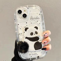 Thumbnail for Chic Bunny Panda Plush Tail Silicone iPhone Case - ArtGalleryZen