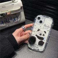 Thumbnail for Chic Bunny Panda Plush Tail Silicone iPhone Case - ArtGalleryZen