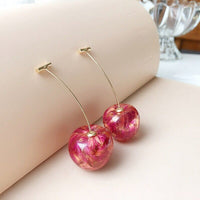 Thumbnail for Chic Crystal Cherry Dangle Earrings - ArtGalleryZen