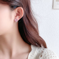 Thumbnail for Chic Crystal Heart Melting Earrings - ArtGalleryZen
