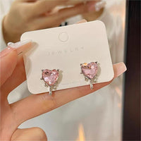 Thumbnail for Chic Crystal Heart Melting Earrings - ArtGalleryZen