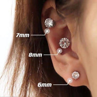 Thumbnail for Chic Cubic Zirconia Helix Non Piercing Magnetic Stud Earring - ArtGalleryZen