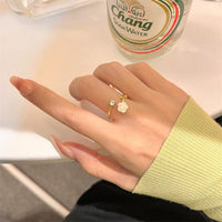 Thumbnail for Chic CZ Inlaid Adjustable Flower Ring - ArtGalleryZen