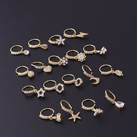 Thumbnail for Chic CZ Inlaid Dangle Nose Piercing Hoop Nose Ring - ArtGalleryZen