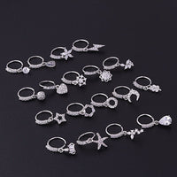 Thumbnail for Chic CZ Inlaid Dangle Nose Piercing Hoop Nose Ring - ArtGalleryZen