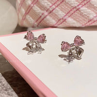 Thumbnail for Chic CZ Inlaid Dangle Star Crystal Butterfly Bowknot Earrings - ArtGalleryZen