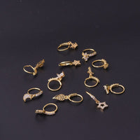 Thumbnail for Chic CZ Inlaid Dangling Nose Piercing Nose Hoop - ArtGalleryZen