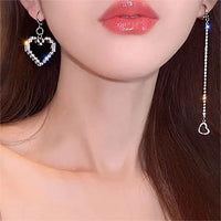 Thumbnail for Chic CZ Inlaid Detachable Heart Earrings Necklace - ArtGalleryZen