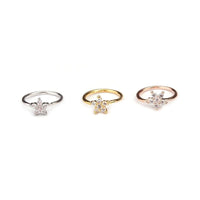 Thumbnail for Chic CZ Inlaid Floral Stone Nose Piercing Nose Hoop - ArtGalleryZen