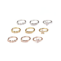 Thumbnail for Chic CZ Inlaid Floral Stone Nose Piercing Nose Hoop - ArtGalleryZen