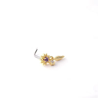 Thumbnail for Chic CZ Inlaid Stainless Steel Nose Piercing Nose Stud - ArtGalleryZen