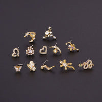Thumbnail for Chic CZ Inlaid Titanium Nose Piercing Nose Stud - ArtGalleryZen