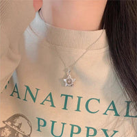 Thumbnail for Chic Dangling Heart Star Necklace - ArtGalleryZen