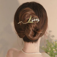 Thumbnail for Chic Enamel Bellflower Hair Twist Clip - ArtGalleryZen