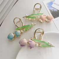 Thumbnail for Chic Enamel Duo Tulip Chignon Claw Clip Hair Claw - ArtGalleryZen