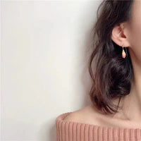 Thumbnail for Chic Enamel Pink Tulip Dangle Earrings - ArtGalleryZen
