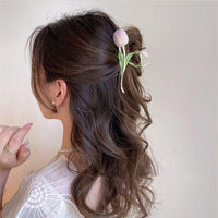 Thumbnail for Chic Enamel Tulip Chignon Claw Clip Hair Clip - ArtGalleryZen