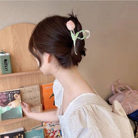 Thumbnail for Chic Enamel Tulip Chignon Claw Clip Hair Clip - ArtGalleryZen