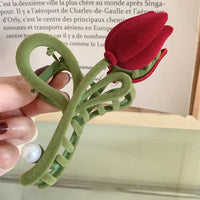 Thumbnail for Chic Flocking Tulip Chignon Claw Clip Hair Clip - ArtGalleryZen