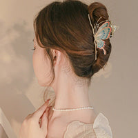 Thumbnail for Chic Handmade Colorful Enamel Butterfly Chignon Claw Clip Hair Clip - ArtGalleryZen