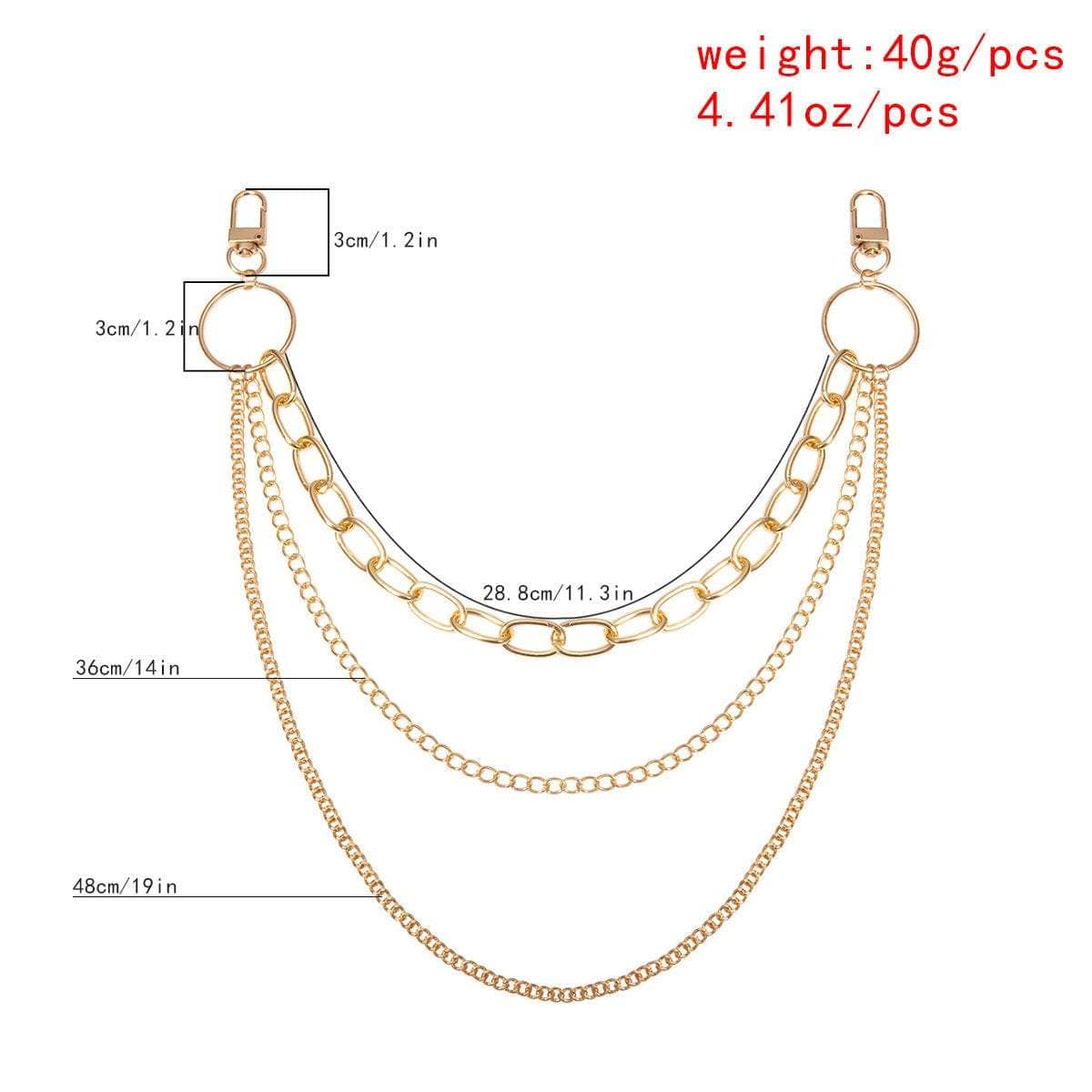Chic Hip Hop Punk Trousers Chain - Punk Style Wallet Belt Chain - Hipster Jeans Pant Chain - Hip Hop Jewelry Waist Chain - ArtGalleryZen