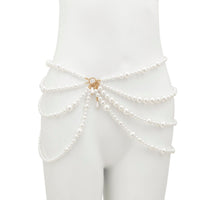 Thumbnail for Chic Layered Chunky Pearl Waist Chain - ArtGalleryZen