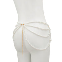 Thumbnail for Chic Layered Chunky Pearl Waist Chain - ArtGalleryZen