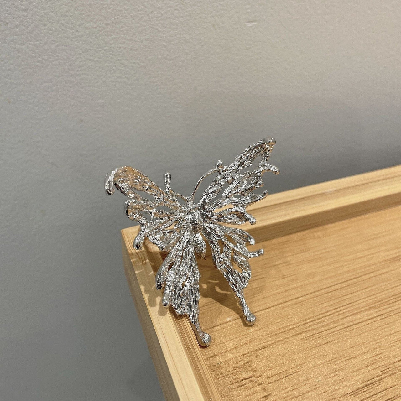 Chic Oversized Adjustable Butterfly Ring - ArtGalleryZen