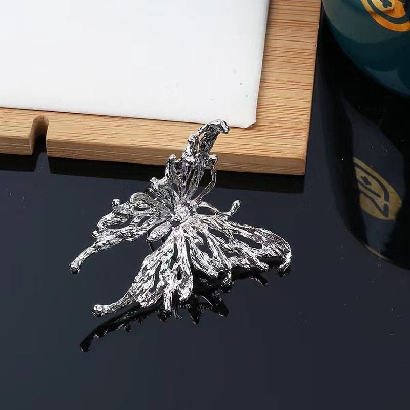 Chic Oversized Adjustable Butterfly Ring - ArtGalleryZen