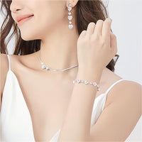 Thumbnail for Chic Pink Crystal Heart Bracelet - ArtGalleryZen