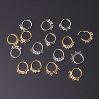 Thumbnail for Chic Stainless Steel CZ Inlaid Nose Piercing Septum Ring Hoop - ArtGalleryZen