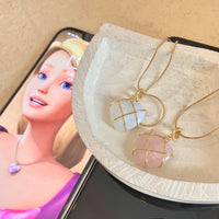 Thumbnail for Dainty 18K Gold Filled Opal Heart Pendant Choker Necklace - ArtGalleryZen
