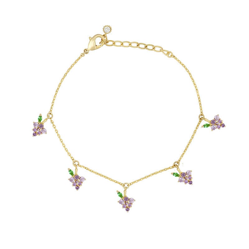 Dainty Colorful Crystal Fruits Bracelet - ArtGalleryZen