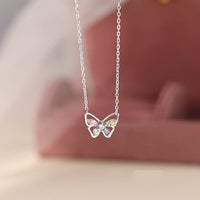 Thumbnail for Dainty Colorful CZ Inlaid Butterfly Necklace - ArtGalleryZen