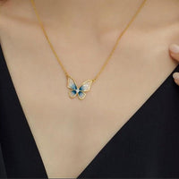 Thumbnail for Dainty CZ Inlaid Enamel Butterfly Necklace Bracelet Set - ArtGalleryZen