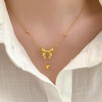 Thumbnail for Dainty Gold Bowknot Necklace - ArtGalleryZen