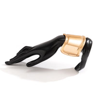 Thumbnail for Geometric Gold Silver Plated Metallic Open Wide Cuff Bangle Bracelet - ArtGalleryZen