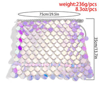 Thumbnail for Handmade Colorful Squamous Sequin Disco Skirt Bra Set - ArtGalleryZen
