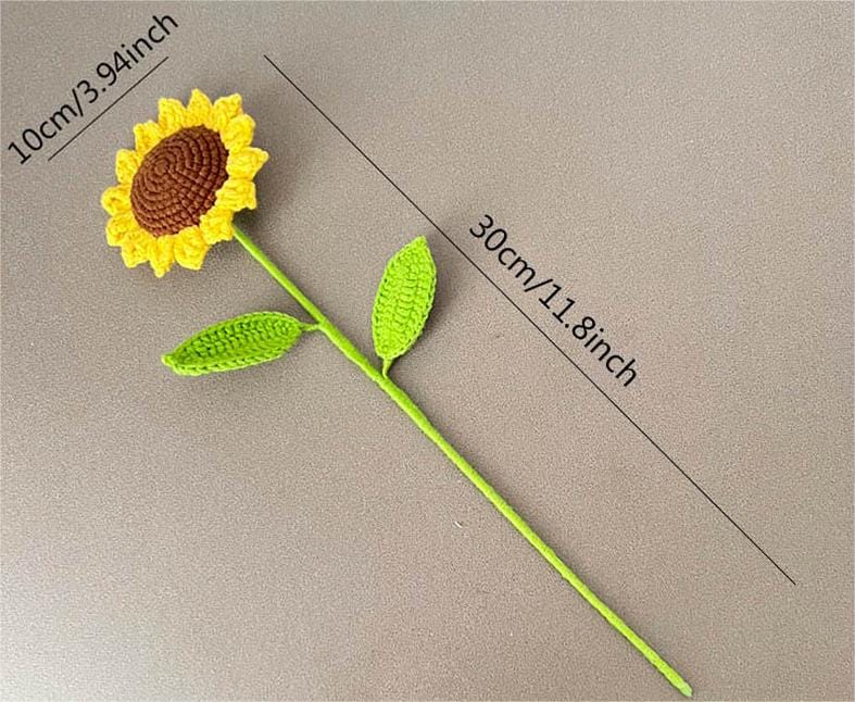 Handmade Crochet Sunflower - ArtGalleryZen